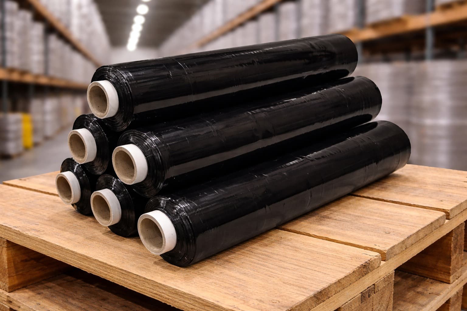 Black Pallet Wrap 500mm Flush Core